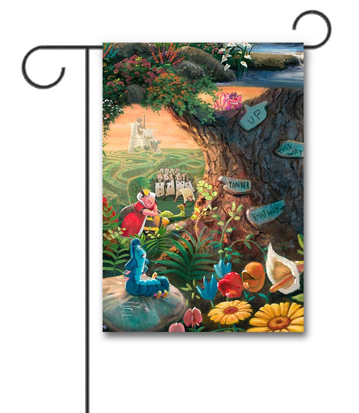 TK3099 Queen of Hearts Thomas Kinkade Disney Garden Flag