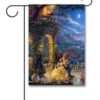 TK3101 Beauty and the Beast Thomas Kinkade Disney Garden Flag