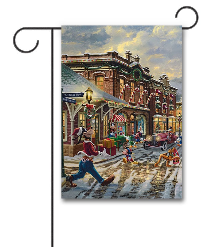 TK3103 Christmas Thomas Kinkade Disney Garden Flag