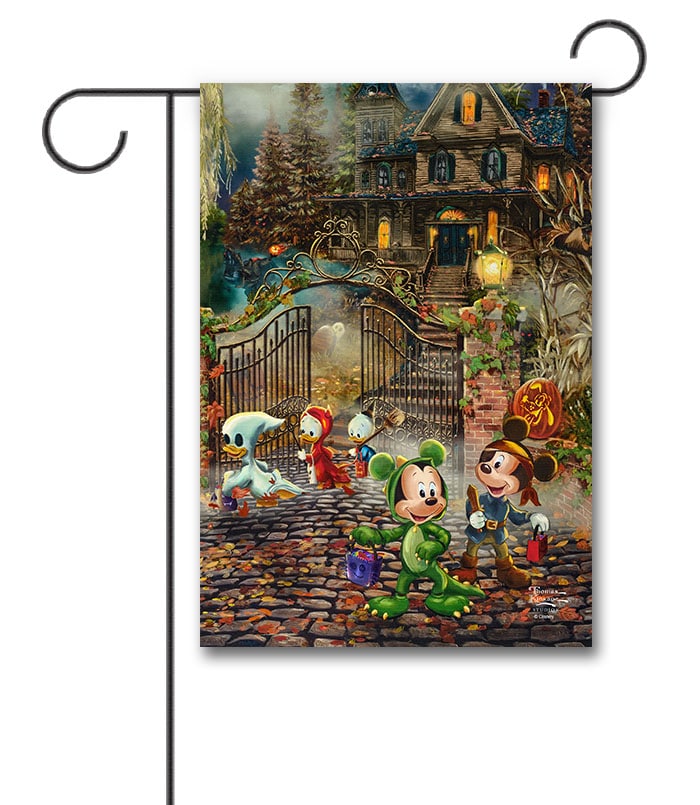 TK3503 Thomas Kinkade Halloween Disney Garden Flag