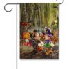 TK3506 Mickey Mouse and Minnie Mouse Thomas Kinkade Halloween Disney Garden Flag