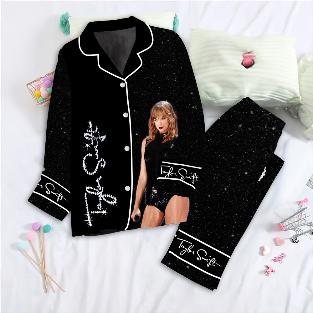 Taylor Swift Button Down Pajamas Set NGHIAVT0902