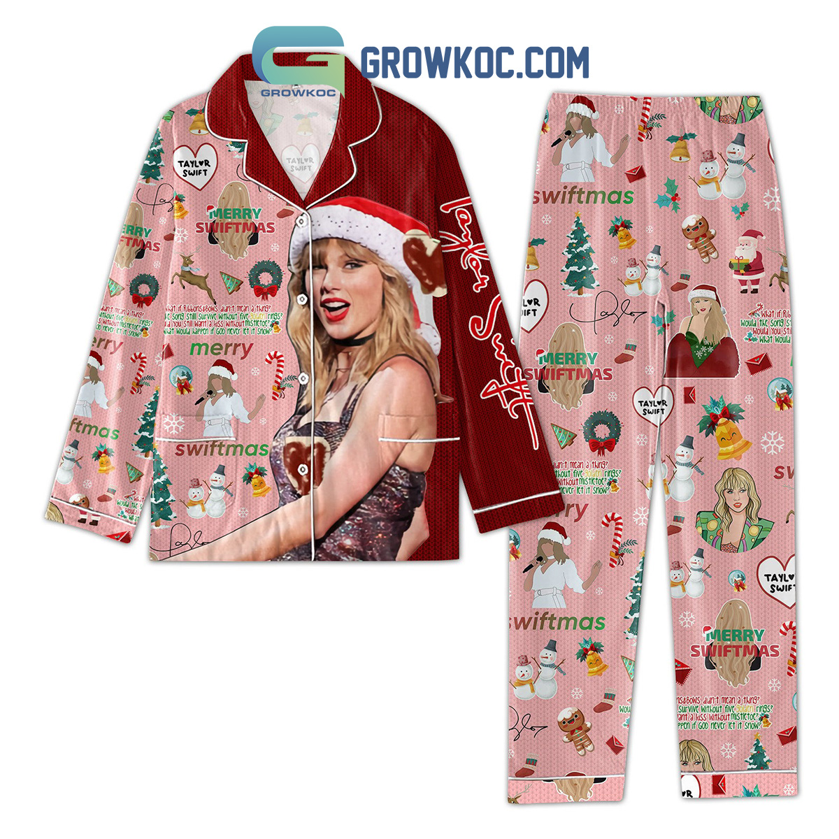 Taylor Swift Merry Swiftmas Jingle Bell Pajamas Set2B1 rWvJL