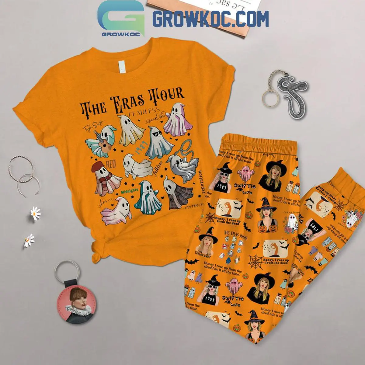 Taylor Swift The Earas Tour Swiftie 4Life Halloween Fleece Pajamas Set 1 OoRBn