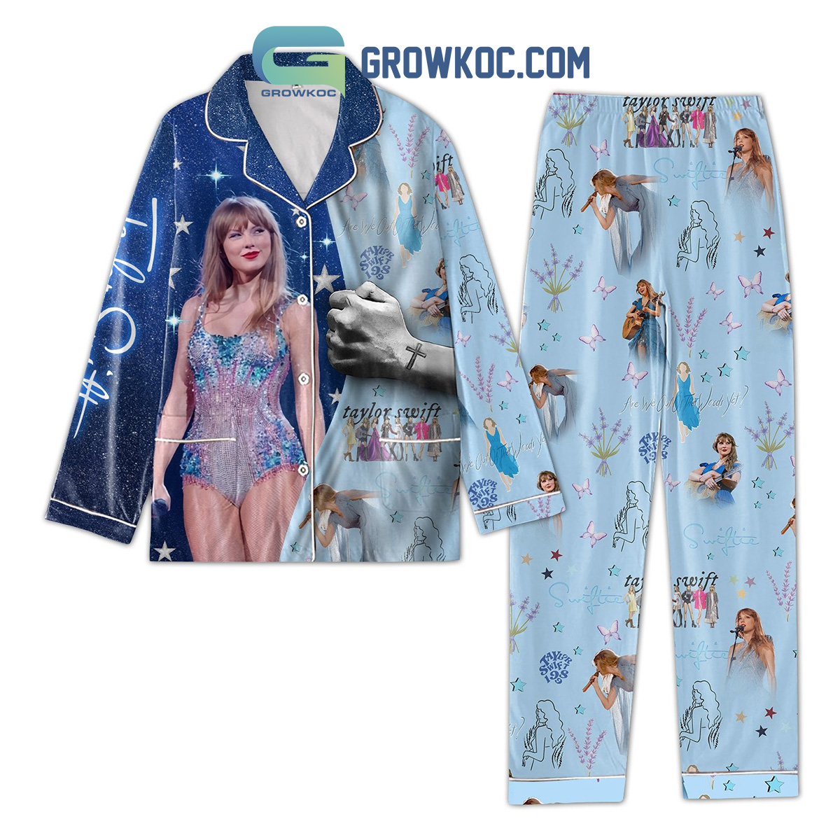 Taylor Swift The Eras Tour 2024 Performer Polyester Pajamas Set2B1 PaASI