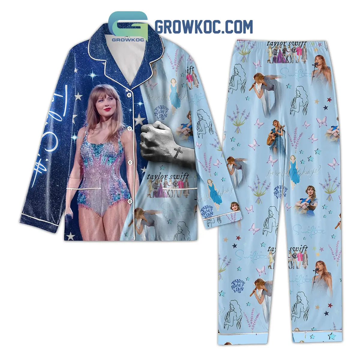 Taylor Swift The Eras Tour 2024 Performer Polyester Pajamas Set2B1 PaASI