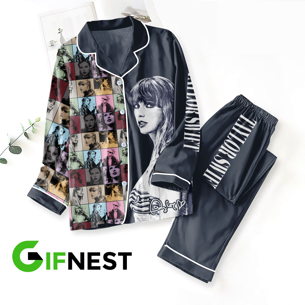 Taylor Swift Button Down Pajamas Set VANDH260 Hanh 1