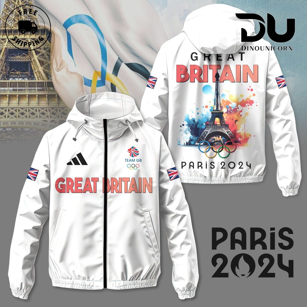 Team Great Britain Olympic Paris 2024 Windbreaker Outdoor Jacket 1