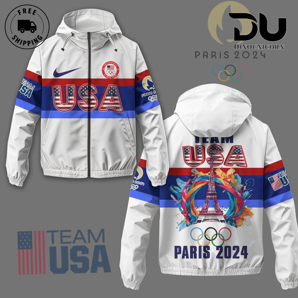 Team USA Olympic Paris 2024 Windbreaker Outdoor Jacket 1