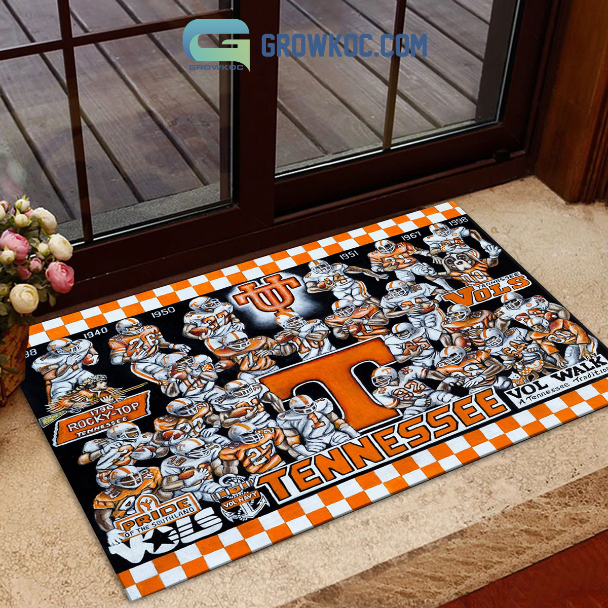 Tennessee Volunteers Football History Legend Doormat2B1 Z5cmt