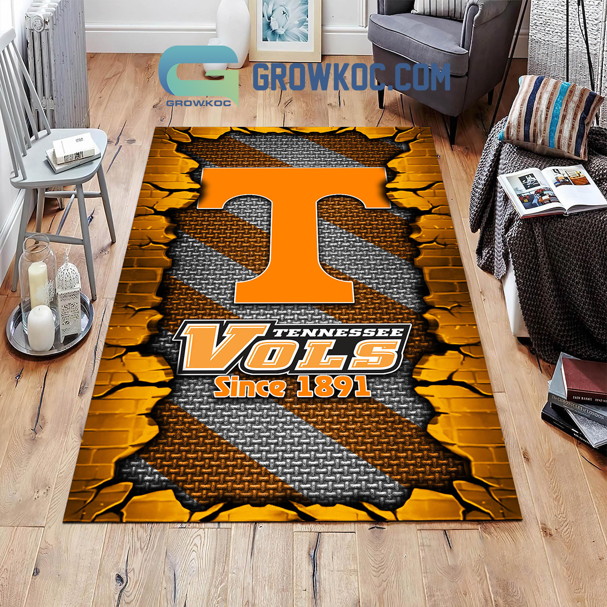 Tennessee Volunteers Football Team Living Room Rug2B1 ZrGwJ