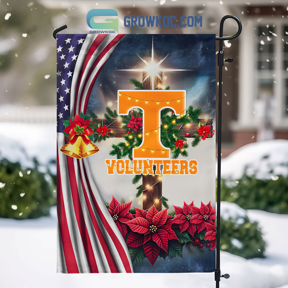 Tennessee Volunteers NCAA Jesus Christmas House Garden Flags2B1 AWSfJ