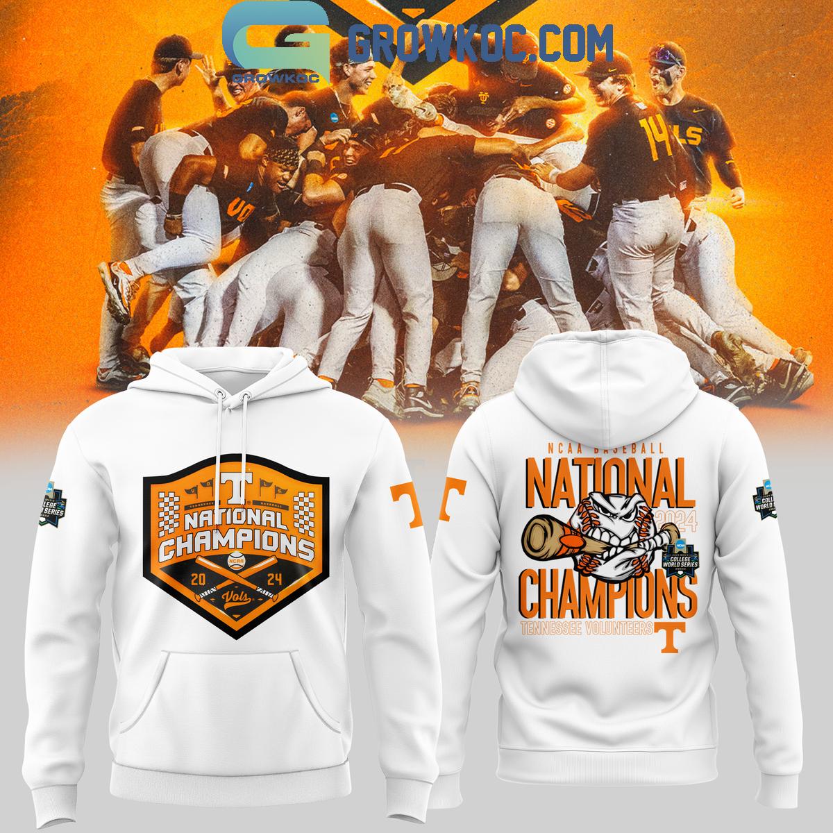 Tennessee Volunteers National Champions NCAA MenE28099s Baseball Hoodie Shirts White 1 NlodF