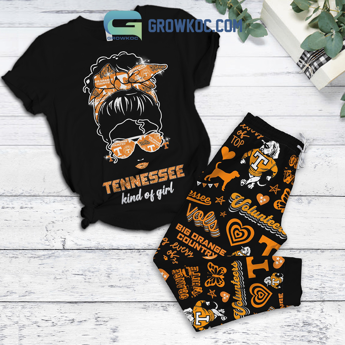 Tennessee Volunteers Vols Kind Of Girl Fleece Pajamas Set2B1 dqpTt