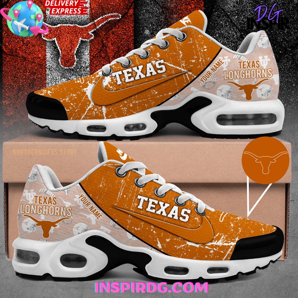 Texas Longhorns Football Custom Nike Air Max Plus Shoes 1