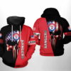 Texas Rangers MLB US Flag Skull All Over Print Hoodie 0