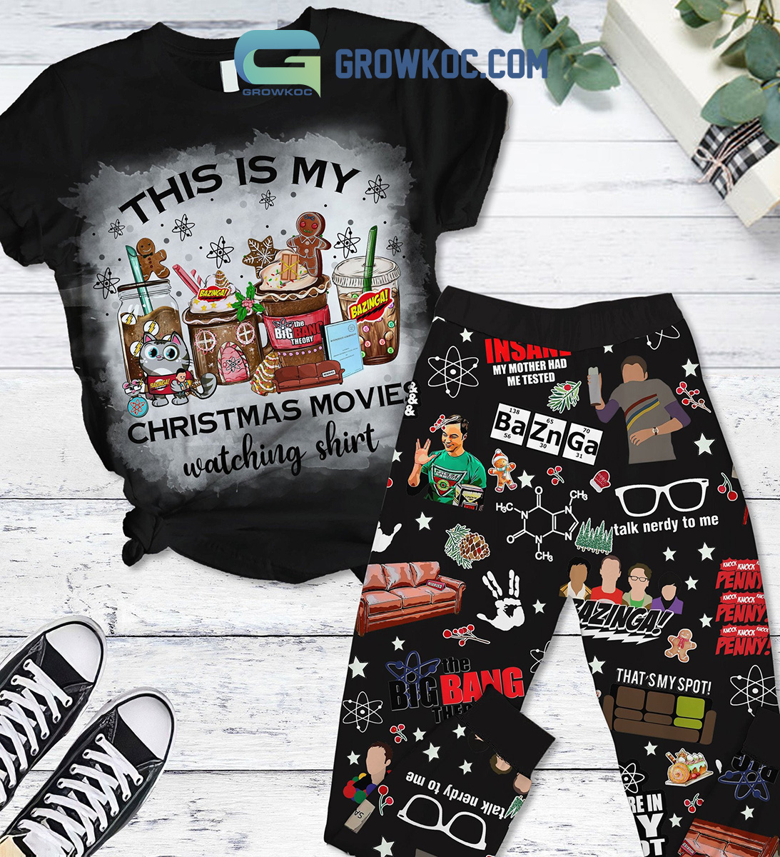 The Bigbang Theory This Is My Christmas Movies Watching Shirt Pajamas Set2B1 Le1W2