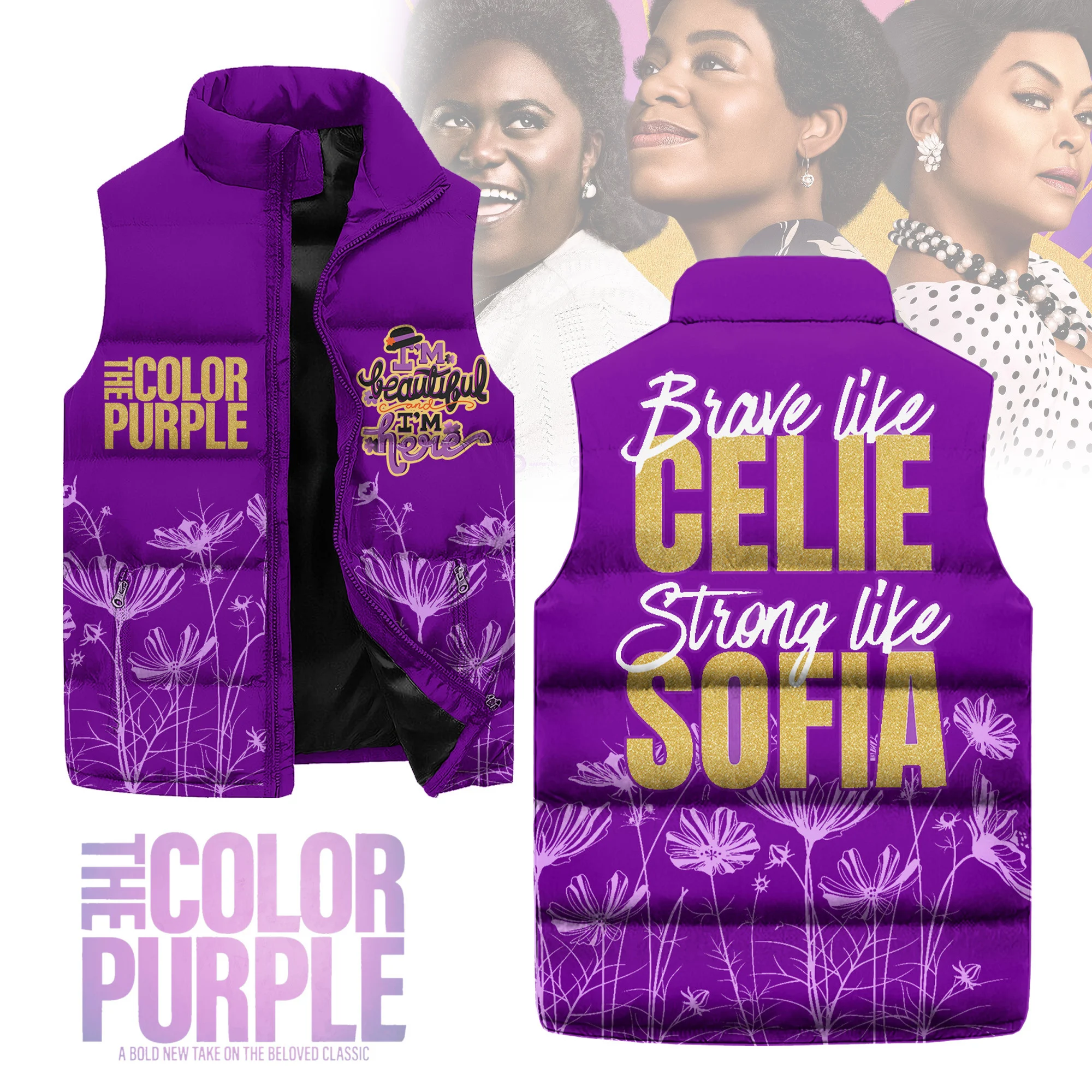 The Color Purple Puffer Sleeveless Jacket Brave Like Celie2B1 5nRav