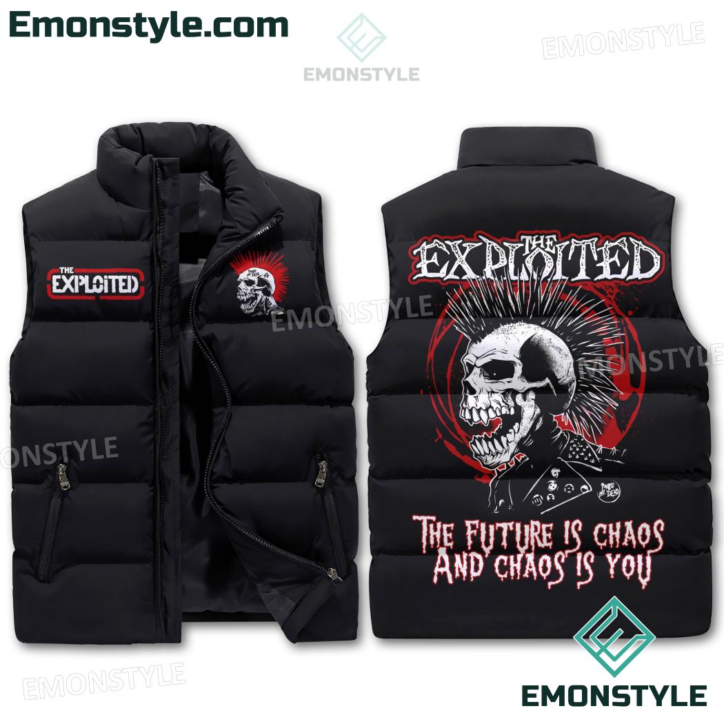 The Exploited The Future Is Chaos And Chaos Is You Puffer Vest