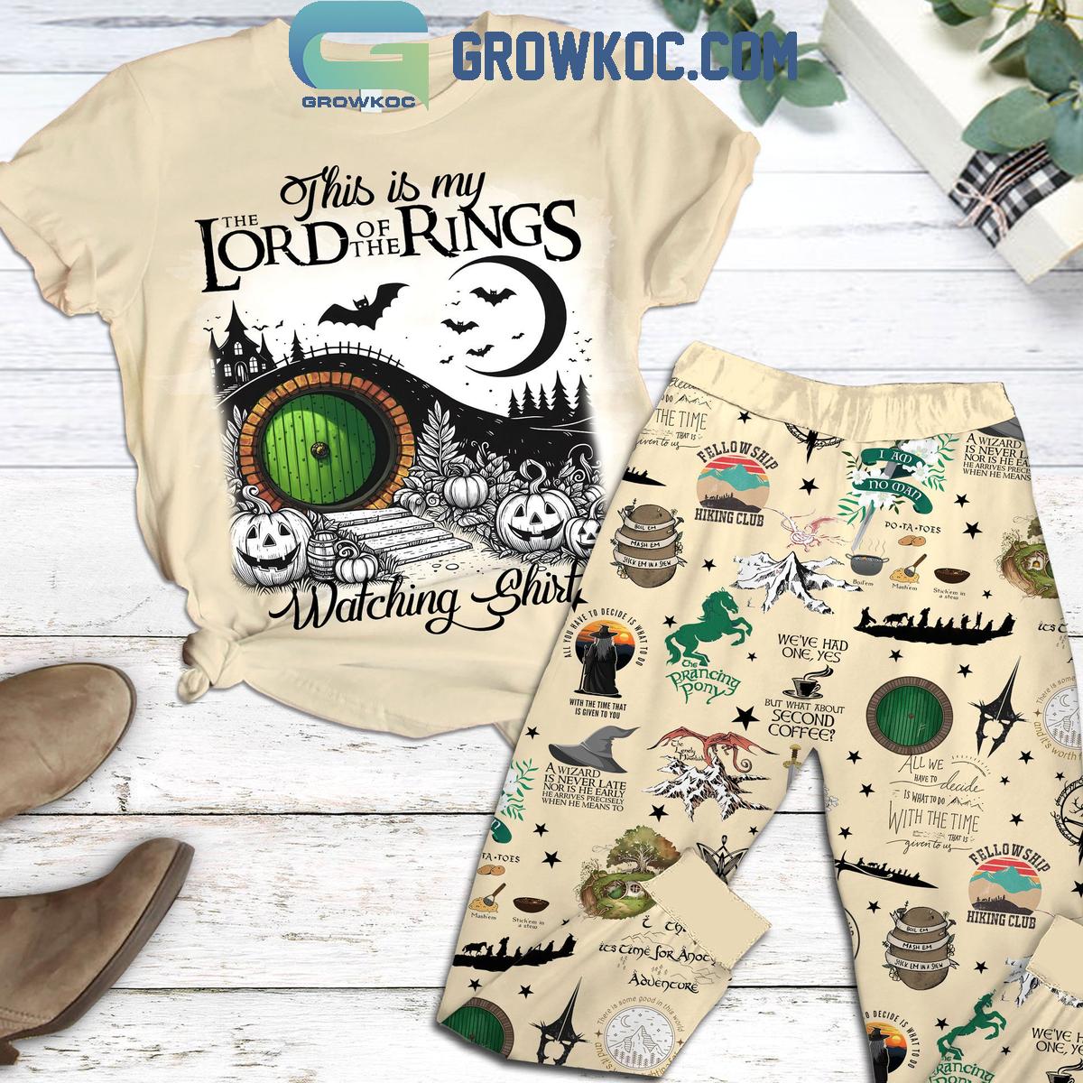 The Lord Of The Rings This Is My Watching Fleece Pajamas Set 1 381So