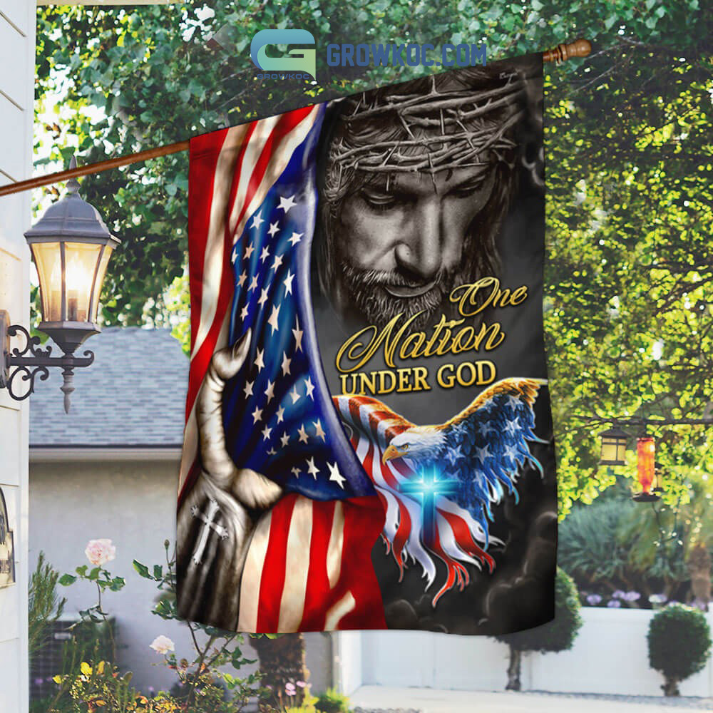 The Nation Under God Jesus American House Garden Flag2B1 AwStv