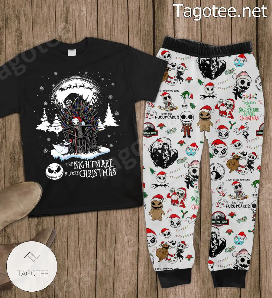 The Nightmare Before Christmas Black And White Pajamas Set