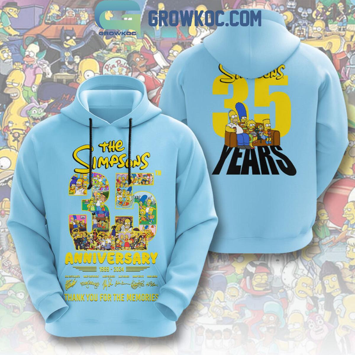 The Simpsons 1989 2024 35th Anniversary Of The Memories Thank You Hoodie Shirts 1 UHK0z