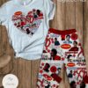 The Weeknd Song Pattern White Pajamas Set