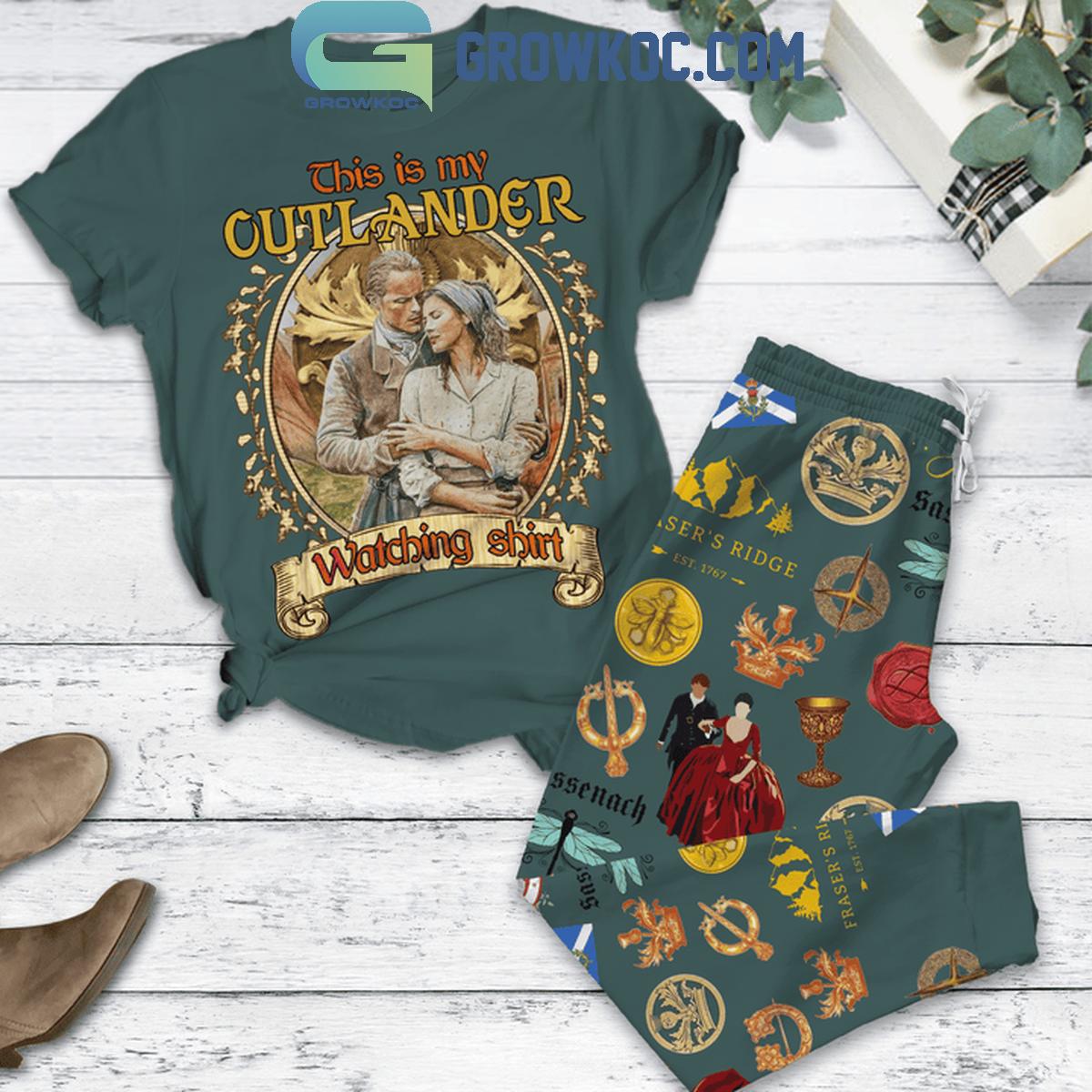 This Is My Outlander Watching Shirt Dinna Fash Fleece Pajamas Set 1 rGNyE