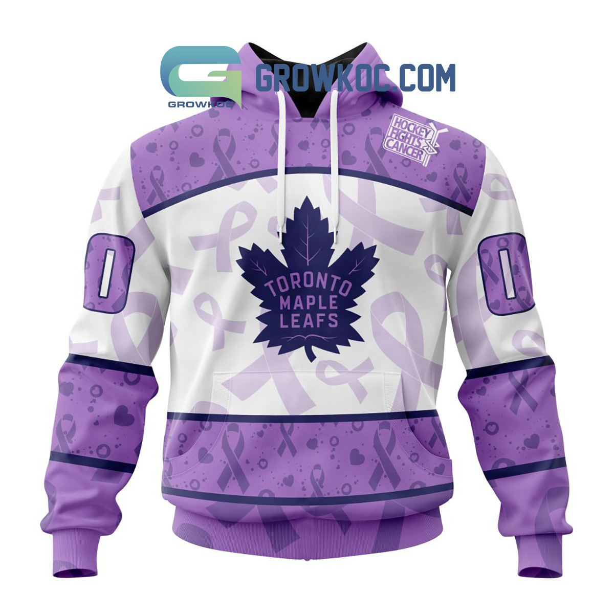 Toronto Maple Leafs Lavender Fight Cancer Personalized Hoodie Shirts2B1 nnlxK