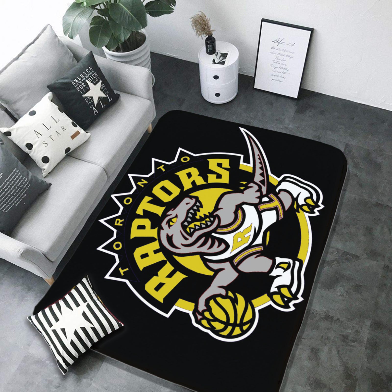 TorontoBasketballRaptorsCarpetLivingRoomBedroomMatsKitchenBathroomRug 4