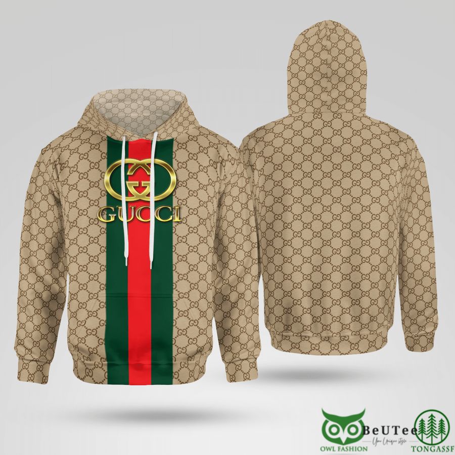 TpbY1OUM 48 Limited Gucci Vintage Web and Monogram 3D Hoodie