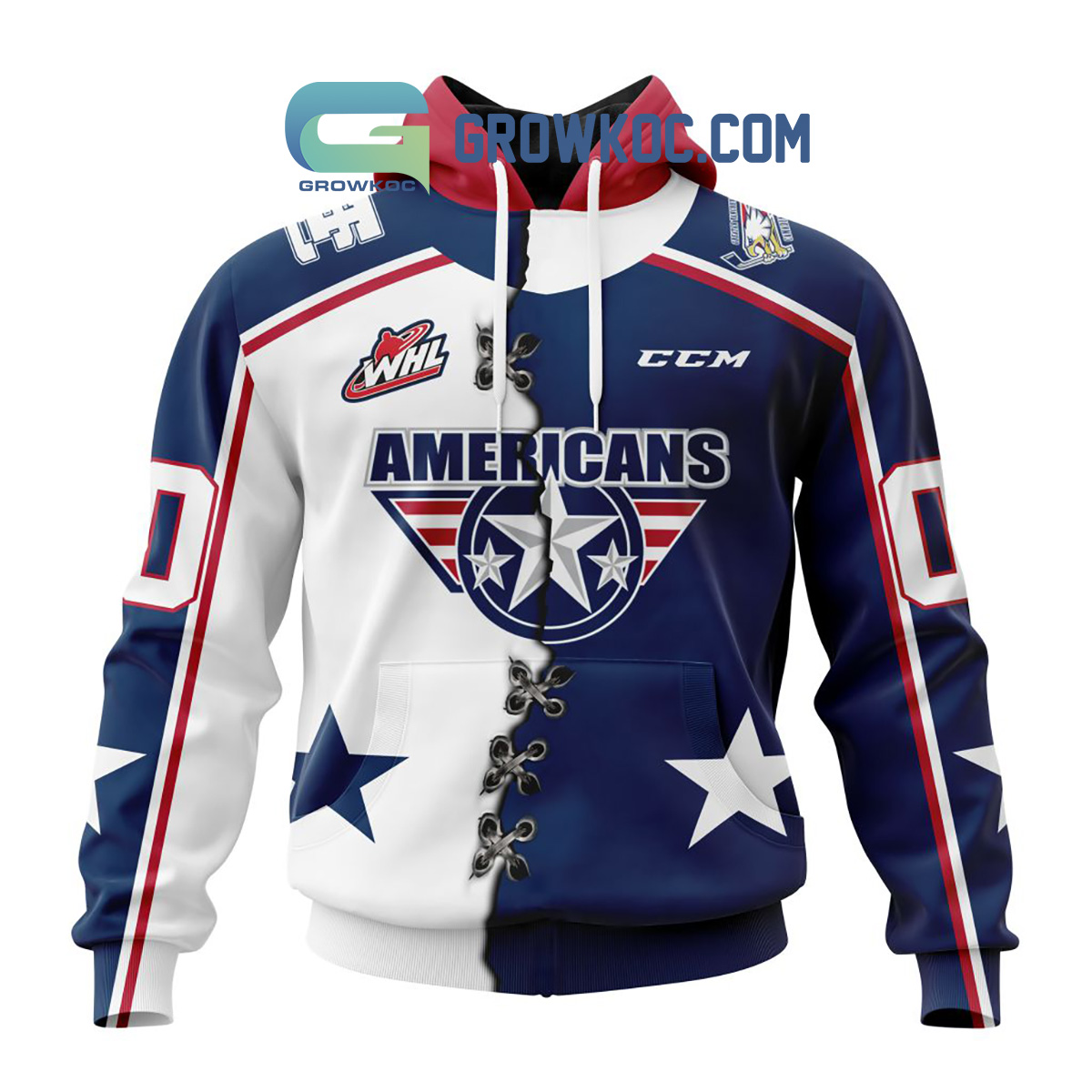 Tri City Americans Mix Home And Away Jersey Personalized Hoodie Shirts2B1 R35yK