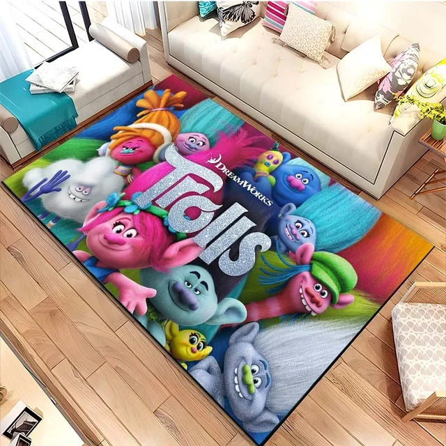 TrollsBandTogetherPoppyGraphicCarpetLivingRoomBedroomSofaRugDoorMatKitchen 1