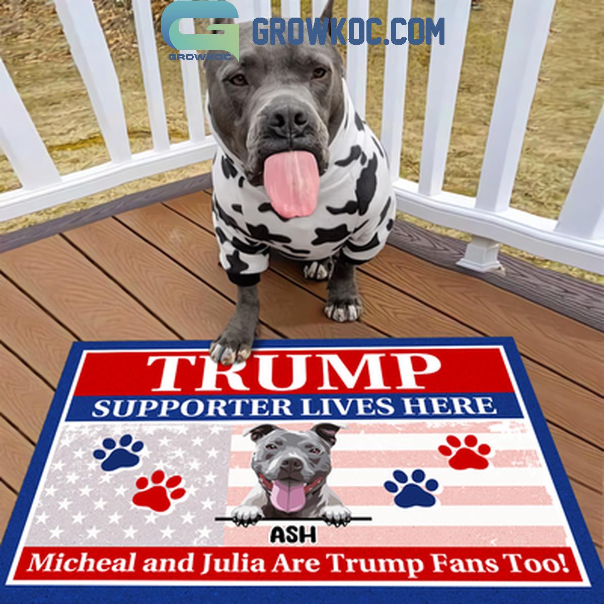 Trump Supporters Live Here Personalized Doormat 1 F7KD0