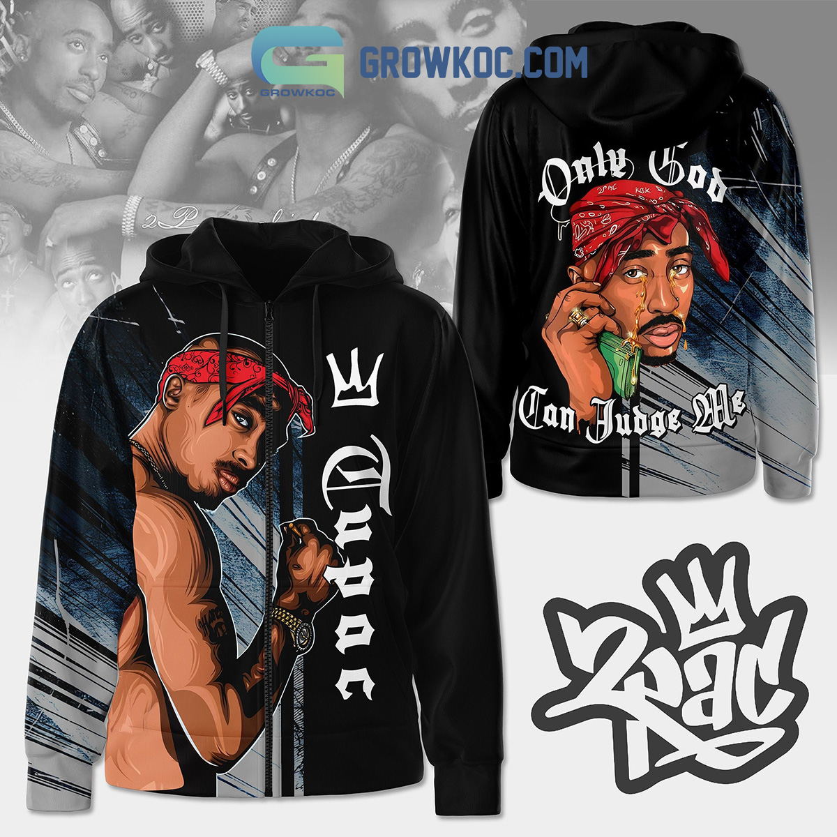 Tupac Shakur Only God Can Judge Me The King Hoodie Shirts2B1 XwU4F