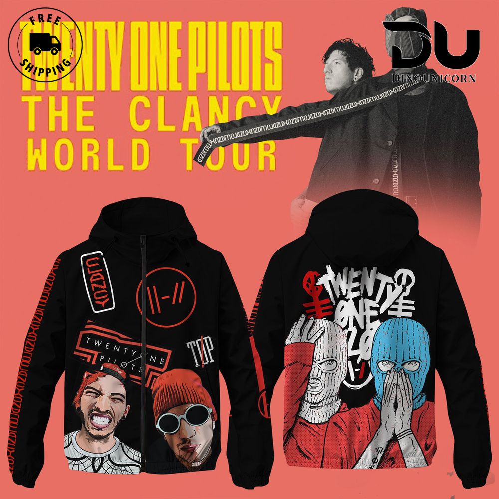 Twenty One Pilots Tour 2024 The Clancy World Tour Limited Edition Windbreaker Jacket 4