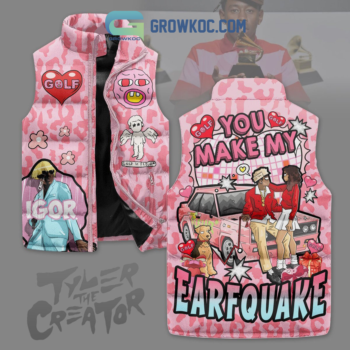 Tyler The Creator Valentine Sleeveless Puffer Jacket2B1 JvFAE