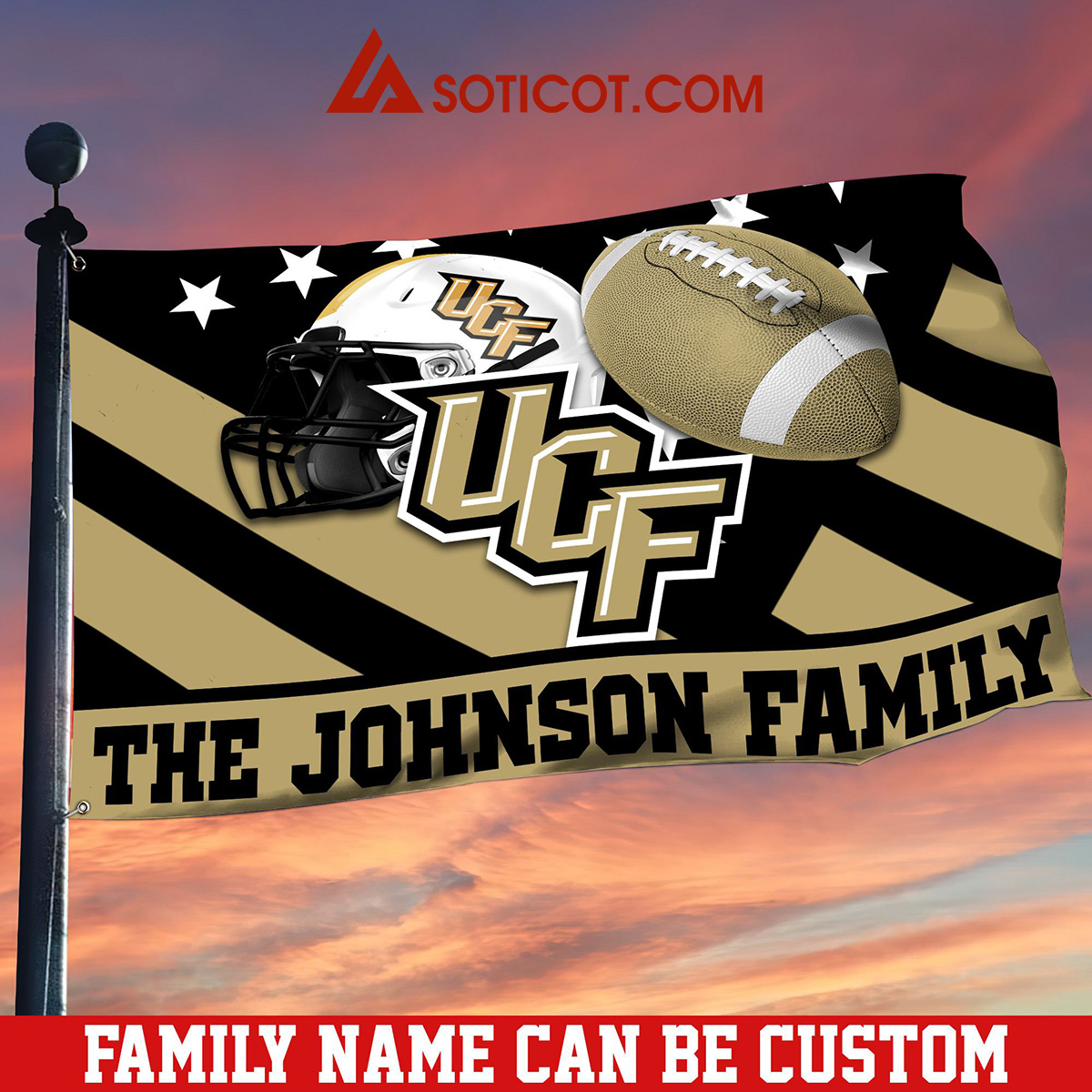 UCF Knights Family Name Personalized House Garden Flags2B1 al0PZ