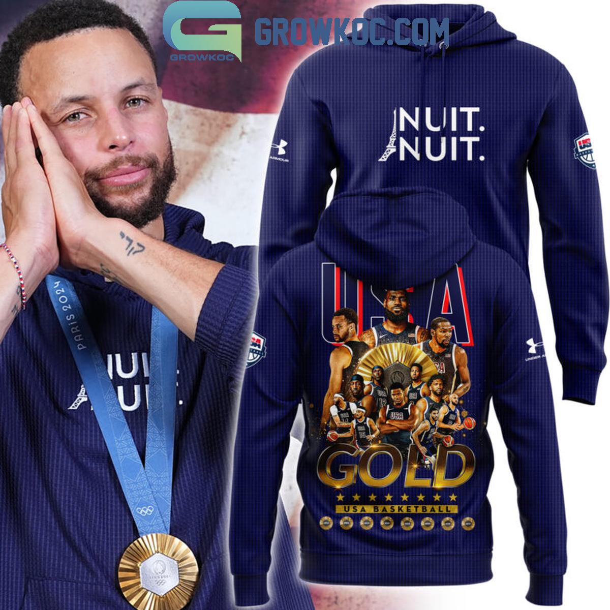 USA Basketball Olympic Gold Medalist 2024 Paris Nuit Hoodie T Shirt 1 f3NoG