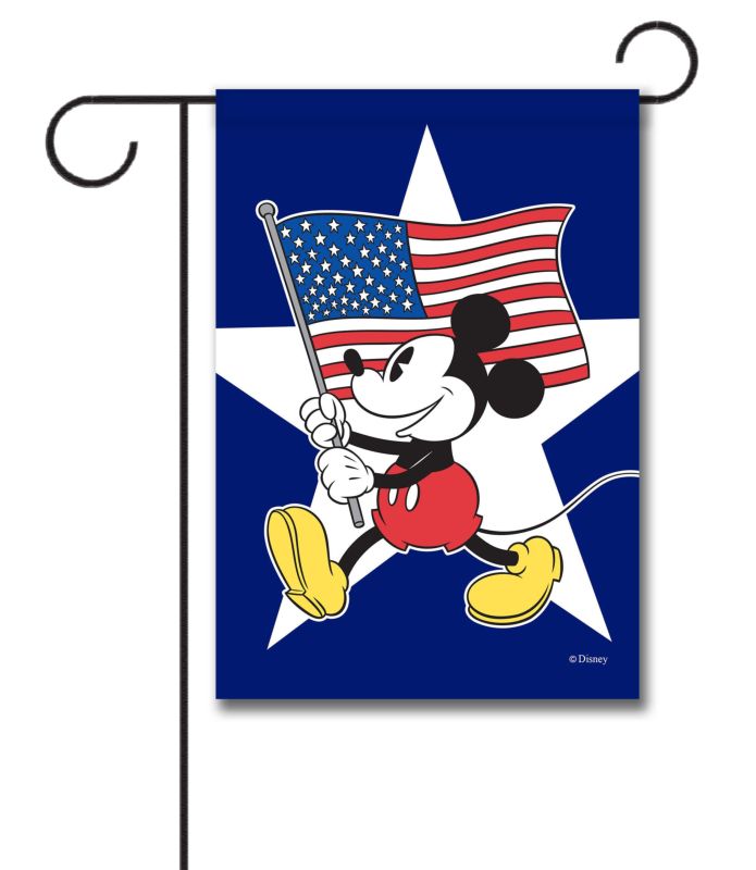 USA Star Mickey Mouse Garden Flag