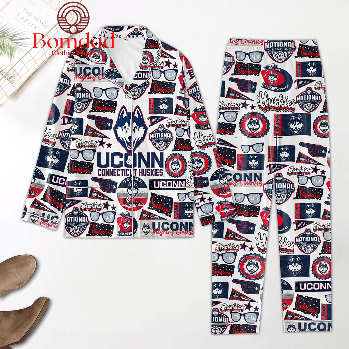 Uconn Connecticut Huskies National Champions Pajamas Set Bomdad eb79c6 0