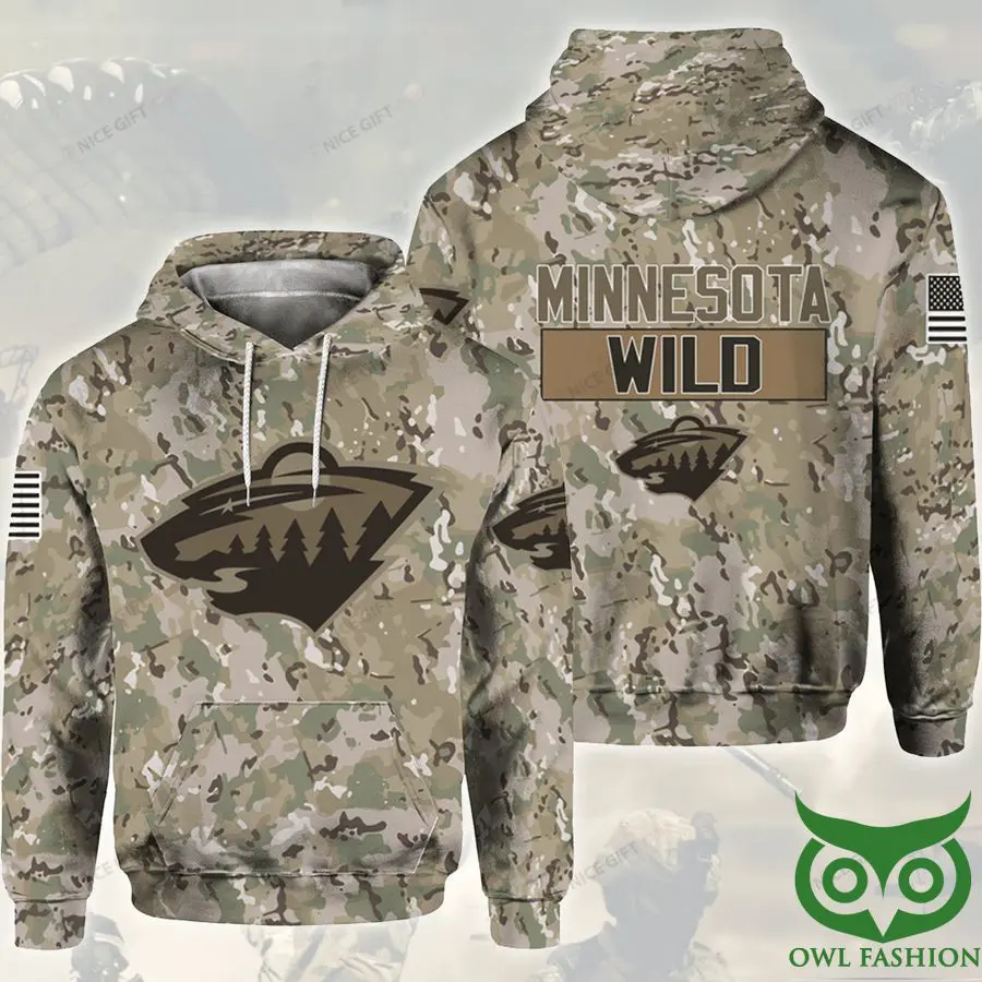 Umnr7lLq 242 NHL Minnesota Wild Camouflage 3D Hoodie