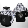 Unique Brooklyn Nets NBA Camo Veteran Team Hoodie All Over Print 3D 0