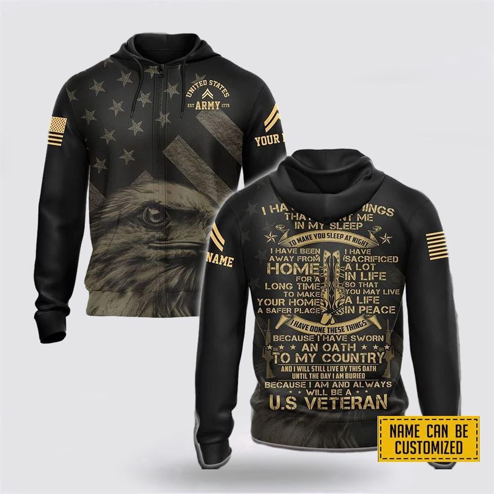 Us Army Hoodie Custom Name Rank US Army All Over Print 3D Hoodie Eagle America Flag Army Veteran Hoodies 1 jvqeeu