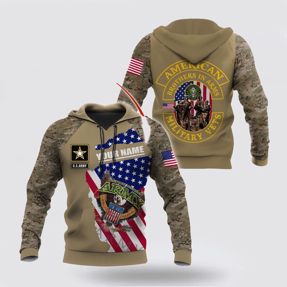 Us Army Hoodie Custom Name Us Army Veteran Brothers In Army 3D Print Shirts Army Veteran Hoodies 1 eh1dtf