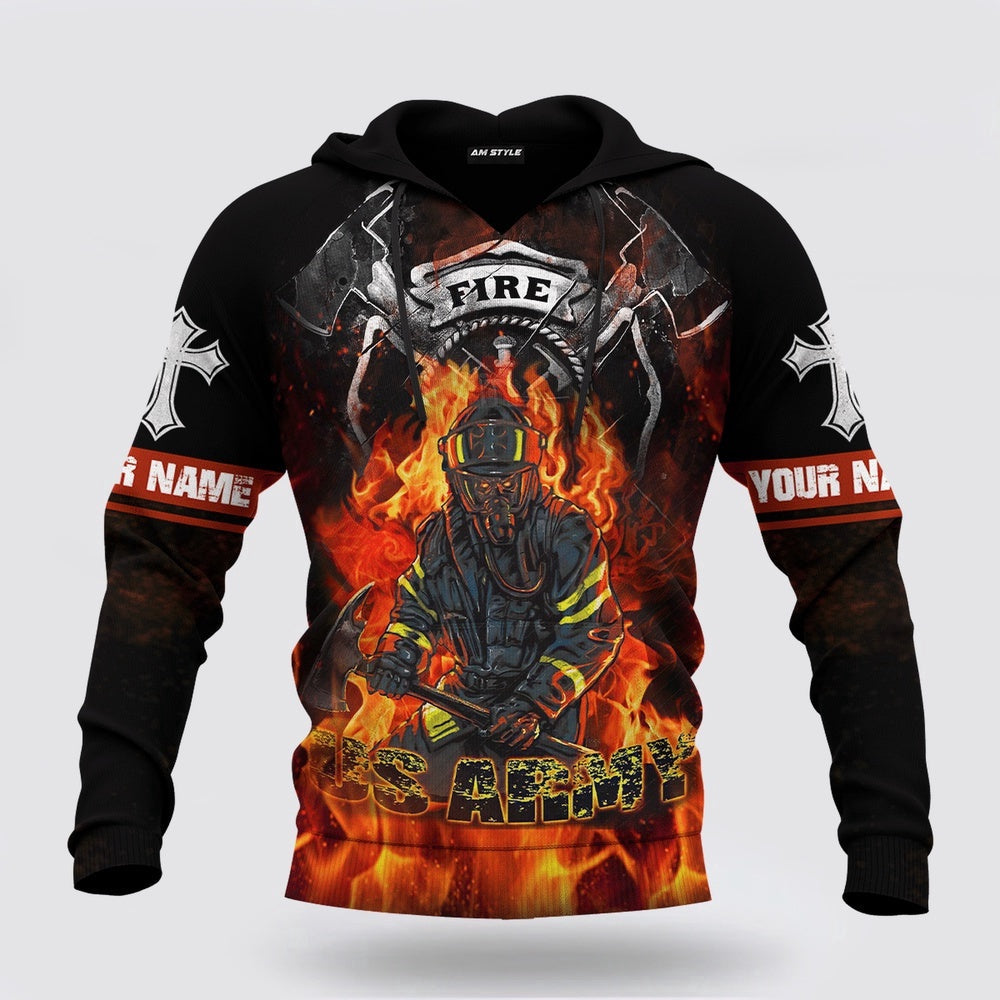 Us Army Hoodie Firefighter US Army Customized 3D All Over Printed Hoodie Army Veteran Hoodies 1 qbvowy