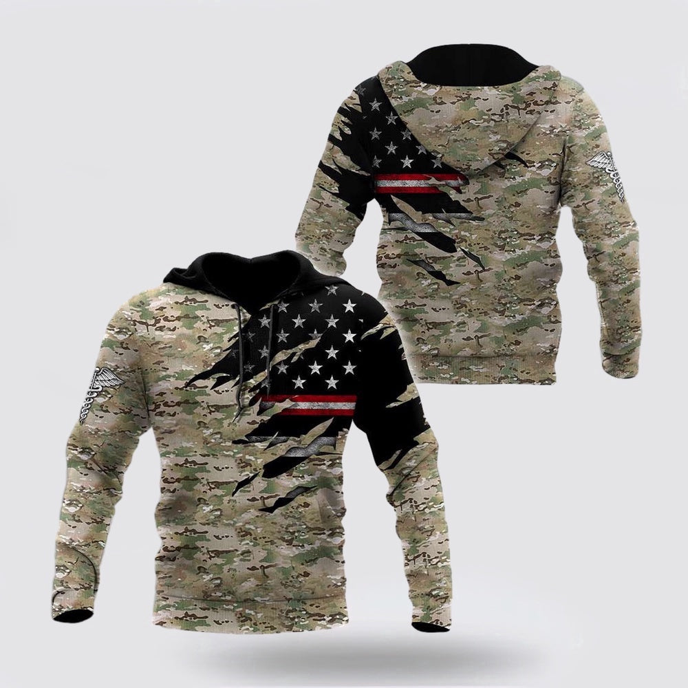 Us Army Hoodie Nurse Usa Flag Camo All Over Printed Unisex Hoodie Army Veteran Hoodies 1 rtqxde