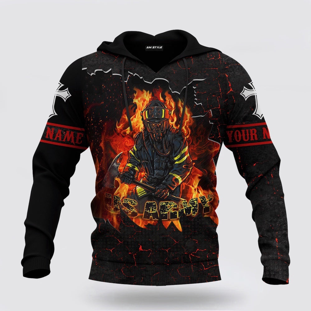 Us Army Hoodie US Army Firefighter And Devil Jesus Customized 3D All Over Printed Hoodie Army Veteran Hoodies 1 agy49u