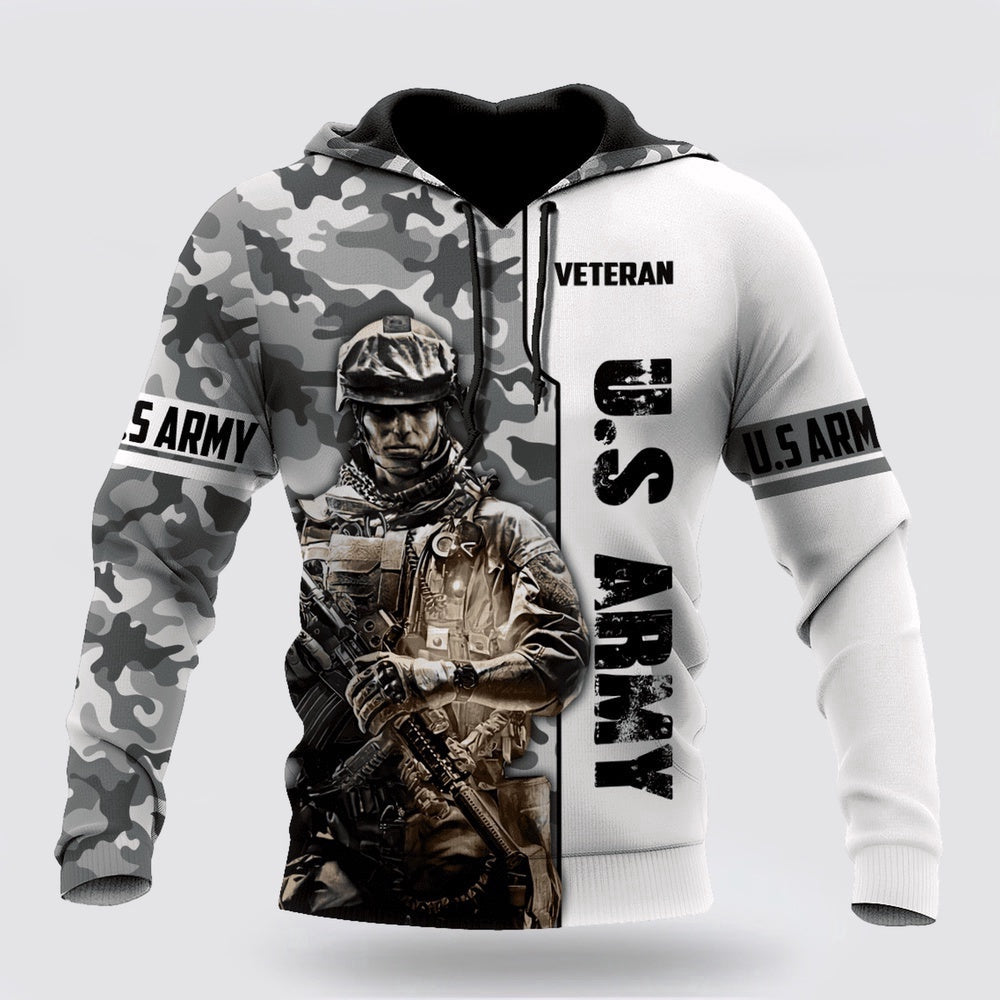 Us Army Hoodie US Army Veteran Black And White Camo Printed Hoodie Army Veteran Hoodies 1 qux1ez